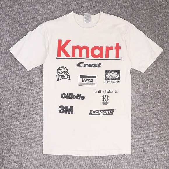 VTG 90s Kmart USA Race Against Drugs Small White Short Sleeve T-Shirt - Picture 1 of 11
